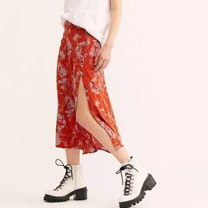 Free People Retro Love Midi Skirt